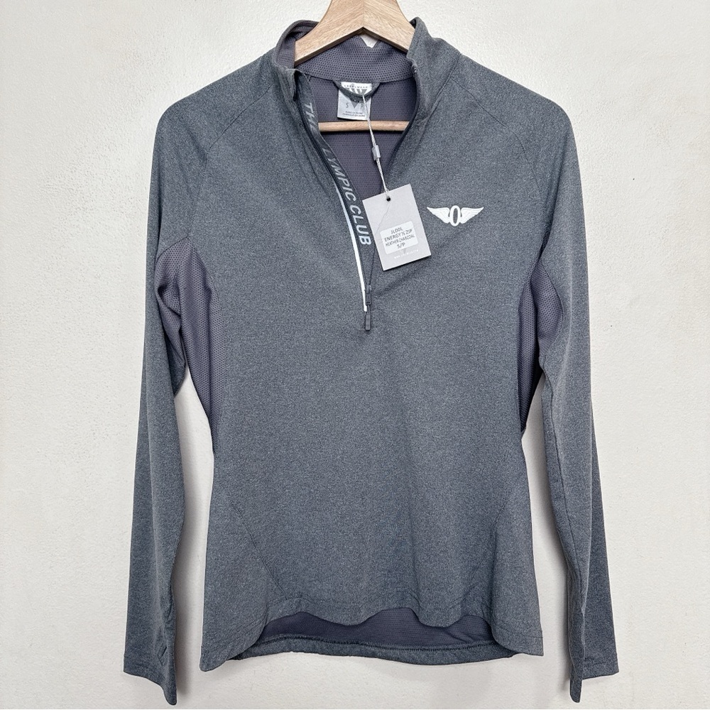 Levelwear Womens Small Engergy Zip Heather Charcoal Pullover